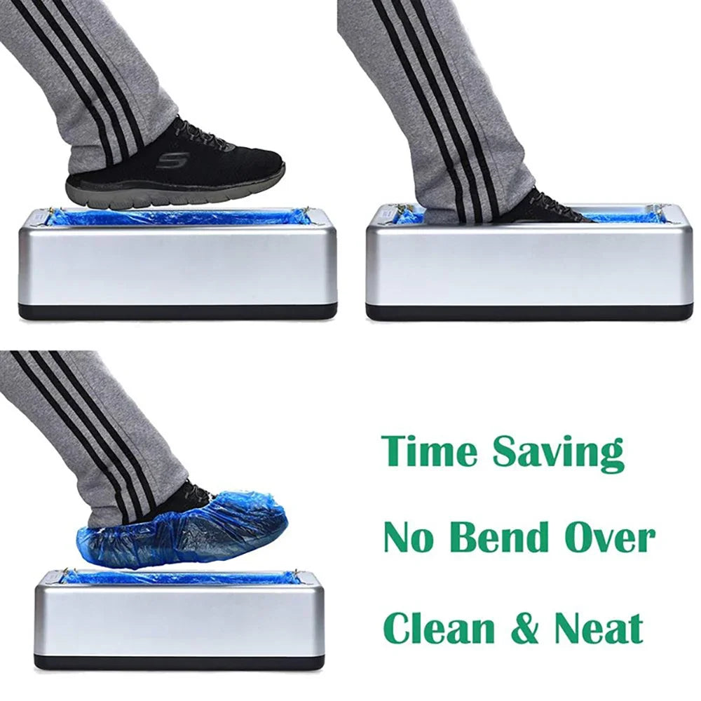 Plugwell™ Automatic Hands-Free Shoe Cover Dispenser & 100-Piece Set