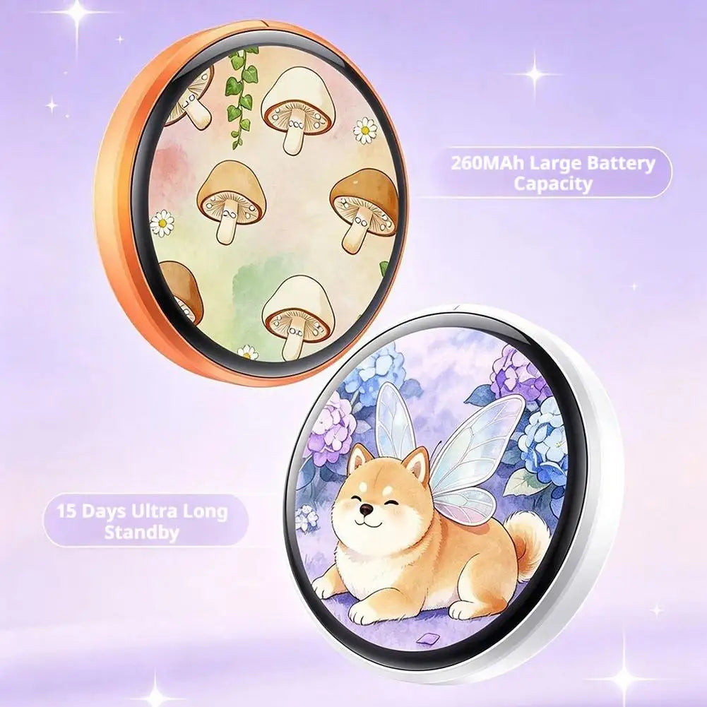 Plugwell™ Anime Digital E-Badge & Interactive Touchscreen Pin | Custom GIF & Video Wearable Display