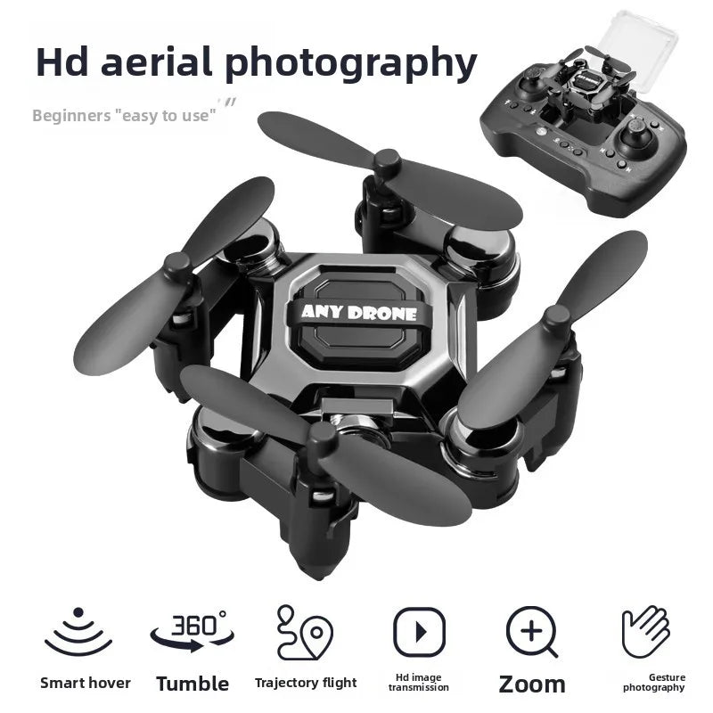 Mini-Klappdrohne, ferngesteuertes Fluggerät, Quadcopter für Luftaufnahmen, Spielzeug, klein, stoßfester Hubschrauber