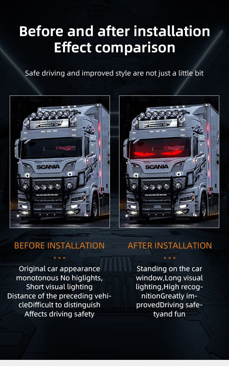 LED-Lkw-Auto-Teufelsaugen-LED-Pixel-Panel-Licht Auto-Windschutzscheibe Lkw-Auge für Bord-Windschutzscheibe 12V 24V Auto Graffiti Lauflicht