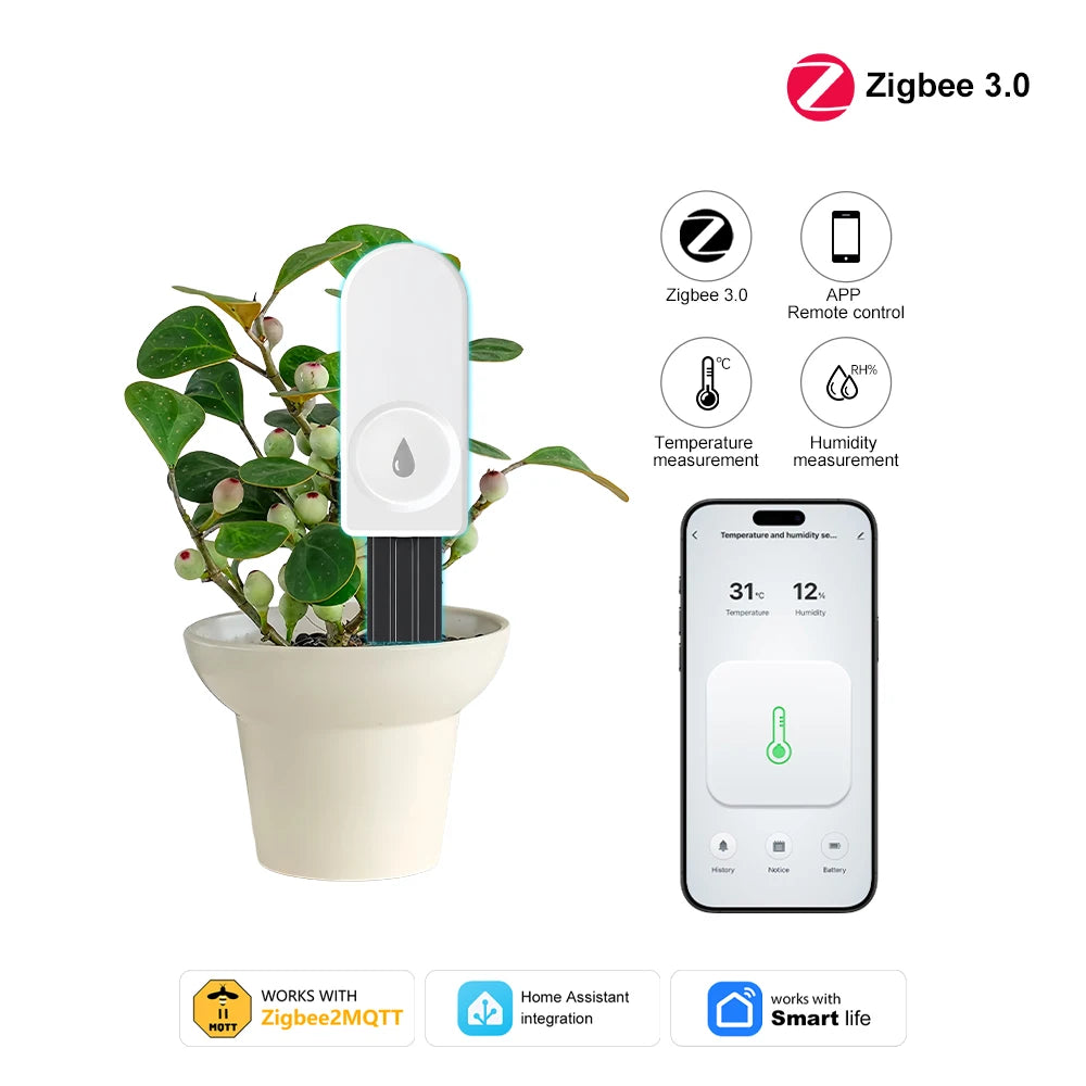 Plugwell™ Kabelloser Bodenfeuchte- und Temperatursensor für intelligente Bewässerung