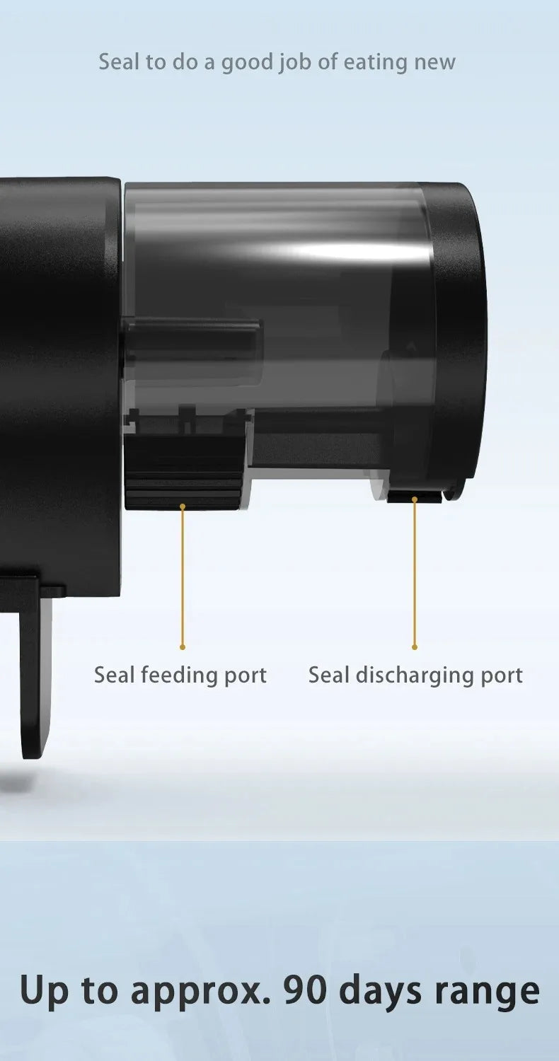 Plugwell™ Automatic Fish Feeder | IP66 Waterproof Timer & Food Dispenser for Fish Tanks & Turtles