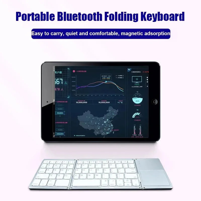 Plugwell™ Ultra-Slim Foldable Bluetooth Keyboard & Mouse Touchpad