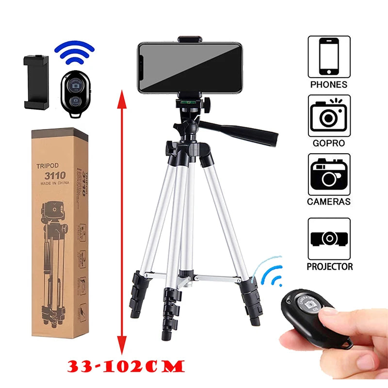 Universal Phone Extendable Tripod DSLR Camera Lightweight Photography With Bluetooth Remote Control For Mobile Phone Camera Live