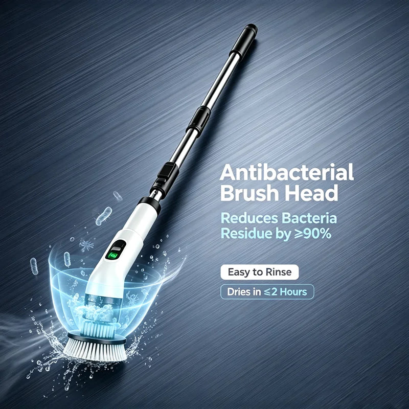 Plugwell™ Cordless Electric Spin Scrubber | Multipurpose Power Cleaning Brush with Detergent Dispenser