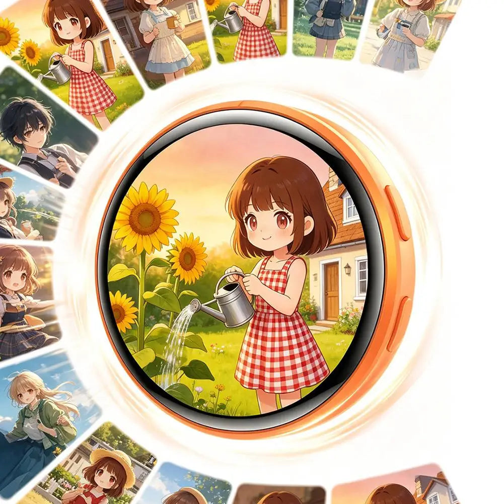 Plugwell™ Anime Digital E-Badge & Interactive Touchscreen Pin | Custom GIF & Video Wearable Display