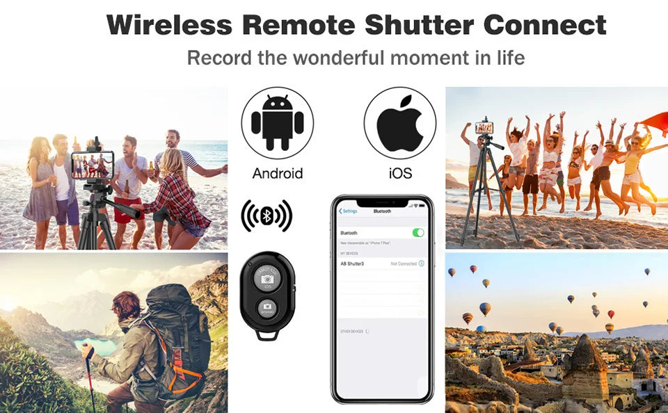 Universal Phone Extendable Tripod DSLR Camera Lightweight Photography With Bluetooth Remote Control For Mobile Phone Camera Live