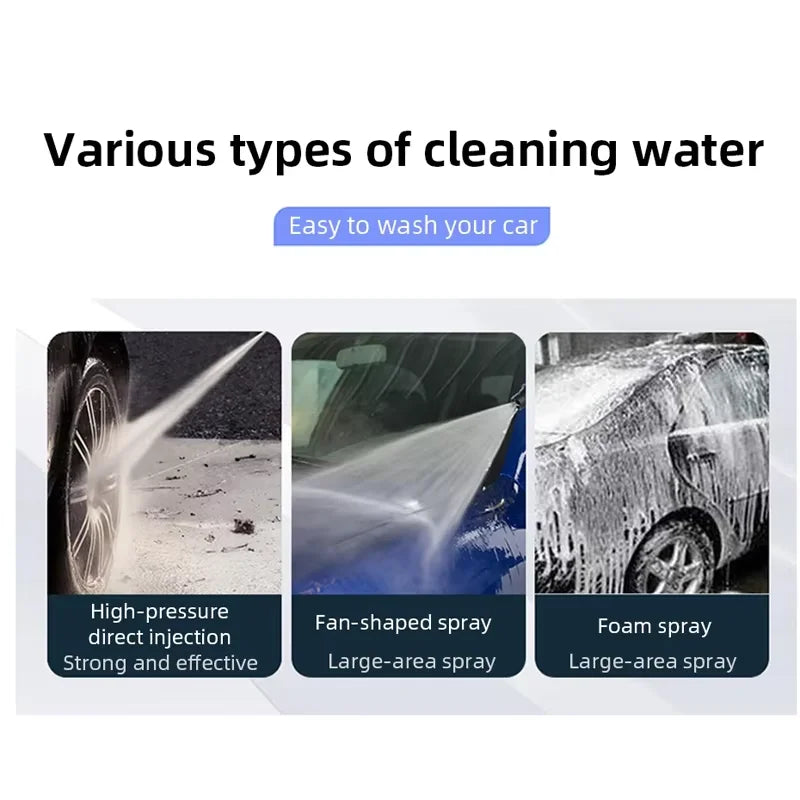 Portable High Pressure Car Washer Automatic Washing Machine Handheld Electric Washer for Car Garden Terrace Outdoor Cleaning