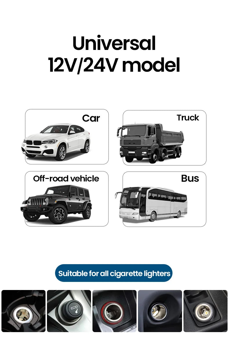 Chargeur de voiture rétractable Elough 5-en-1, charge rapide, câble rétractable, 2 ports Type-C, adaptateur de charge pour voiture compatible
