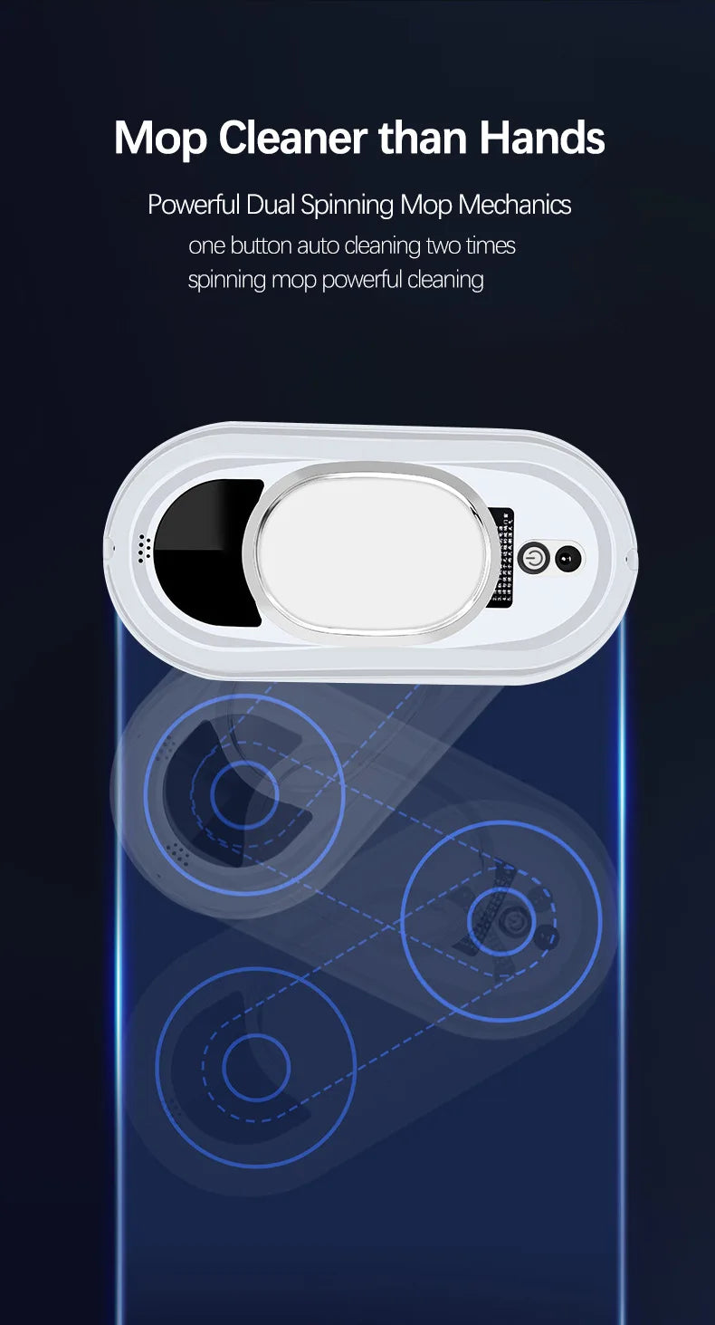 Robot lavavetri elettrico Plugwell™ | Aspiratore automatico per pulizia vetri da 5600Pa con telecomando