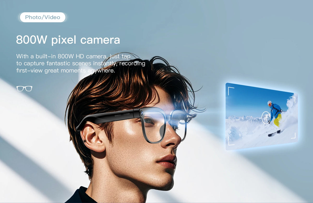 Plugwell™ 4K AI Smart Glasses with 8MP Camera & ChatGPT Translation