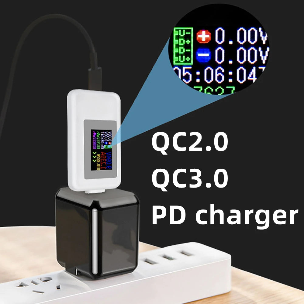Plugwell™ 10-in-1 Digitales USB-C-Spannungs- und Strommessgerät