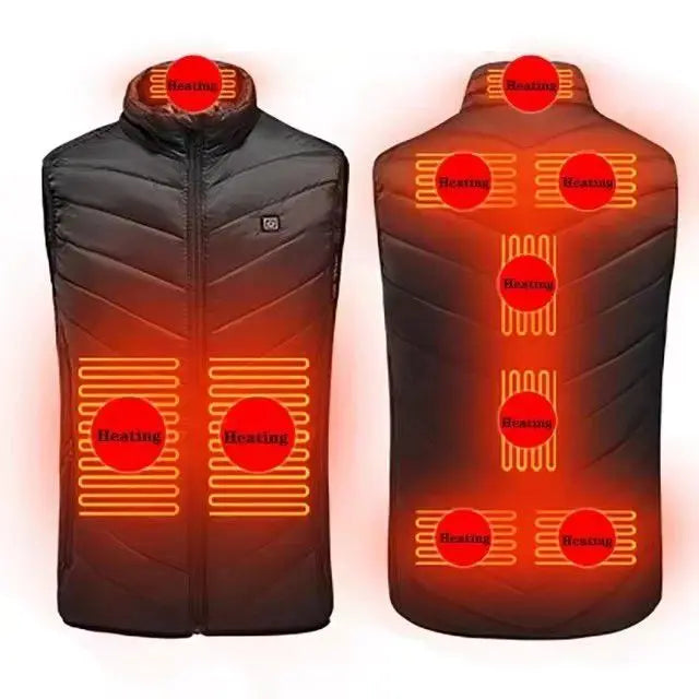 Plugwell™ 21-Zone Heated Vest | USB Graphene Electric Heating Jacket for Men & Women