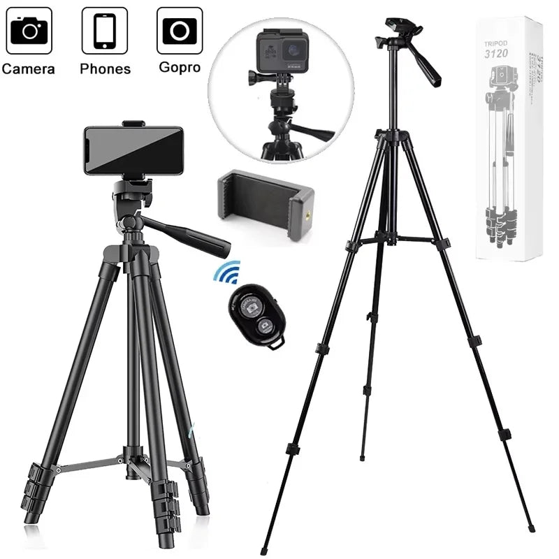 Universal Phone Extendable Tripod DSLR Camera Lightweight Photography With Bluetooth Remote Control For Mobile Phone Camera Live