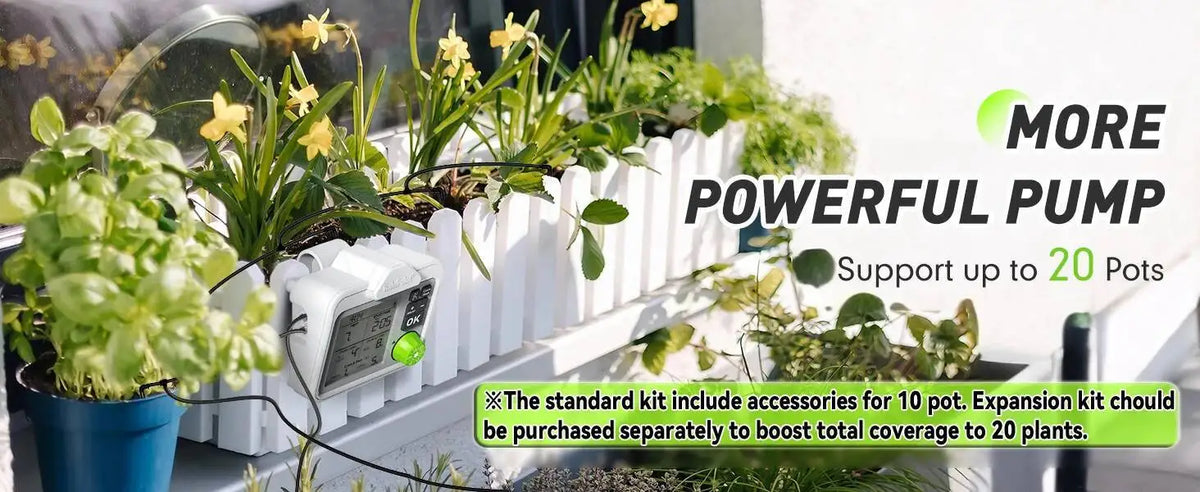 Système d'arrosage et goutte-à-goutte électronique programmable pour plantes Plugwell™