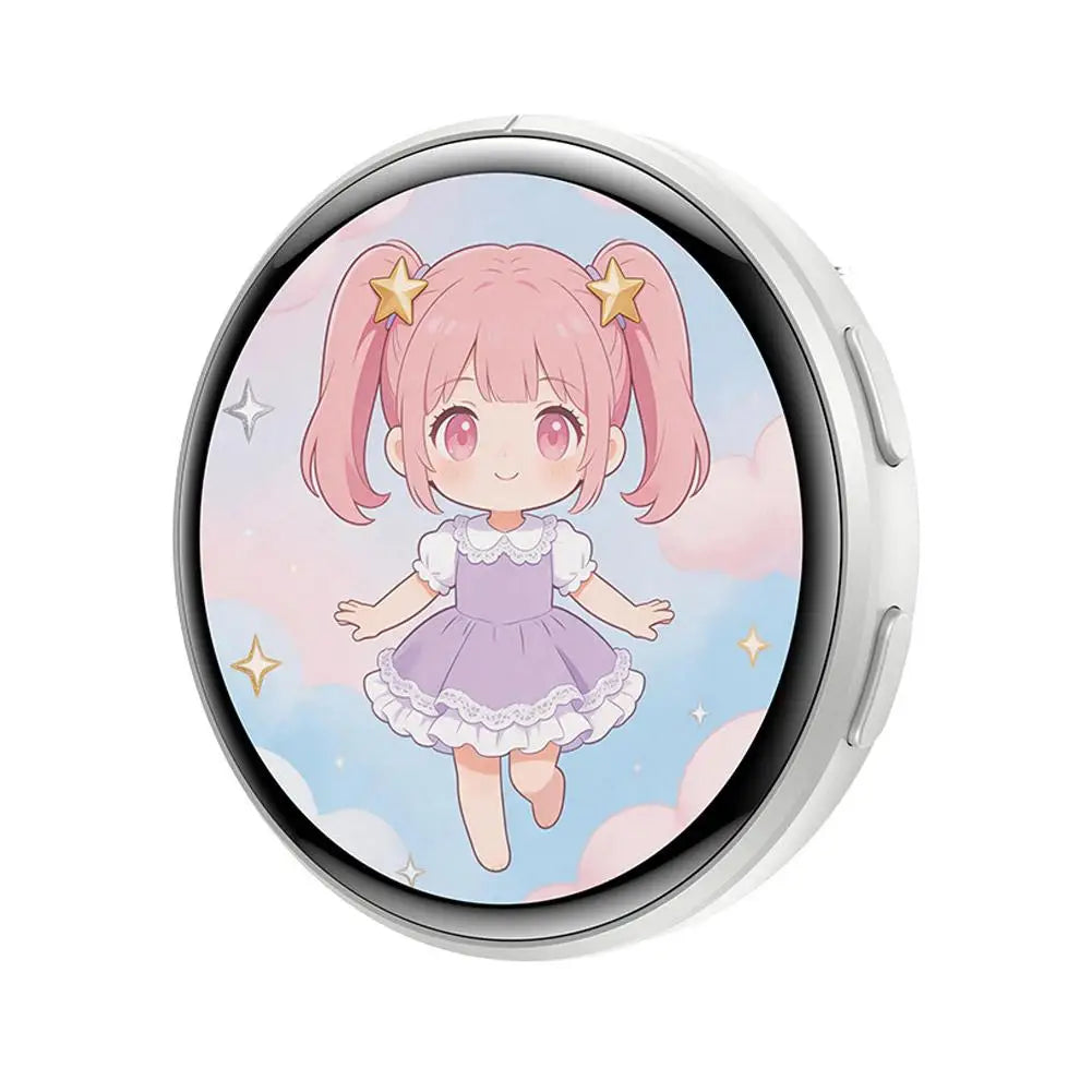 Plugwell™ Anime Digital E-Badge & Interactive Touchscreen Pin | Custom GIF & Video Wearable Display