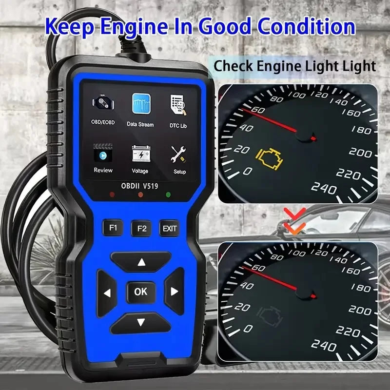 Plugwell™ Universal Automotive OBD2 Code Reader & Battery Voltage Tester