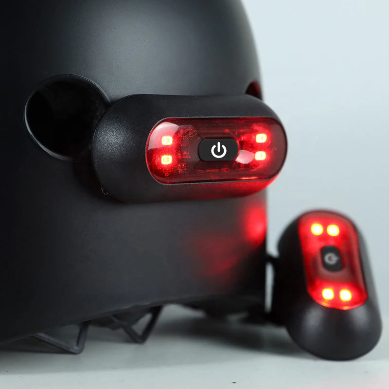 Plugwell™ USB Rechargeable Motorcycle & Bicycle Helmet Taillight | Safety Warning Lamp