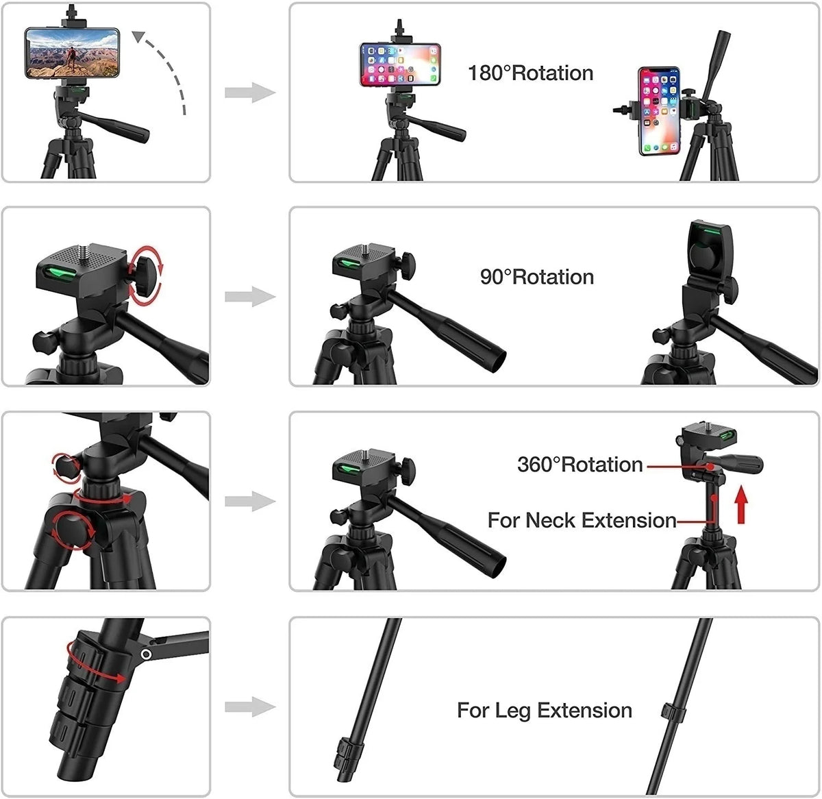 Universal Phone Extendable Tripod DSLR Camera Lightweight Photography With Bluetooth Remote Control For Mobile Phone Camera Live
