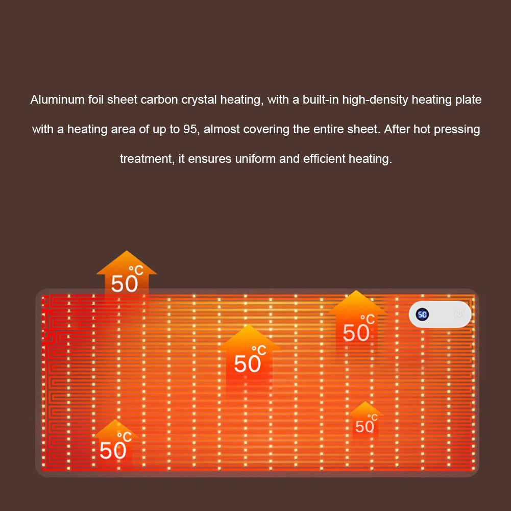 80*33cm Mouse Heating Table Pads 3-Temperature Control Winter Office Hand Warmer Large Game Mousepad Student Writing Warm Hand