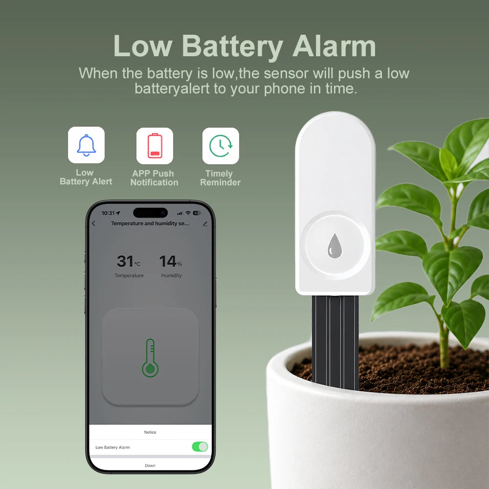 Plugwell™ Kabelloser Bodenfeuchte- und Temperatursensor für intelligente Bewässerung