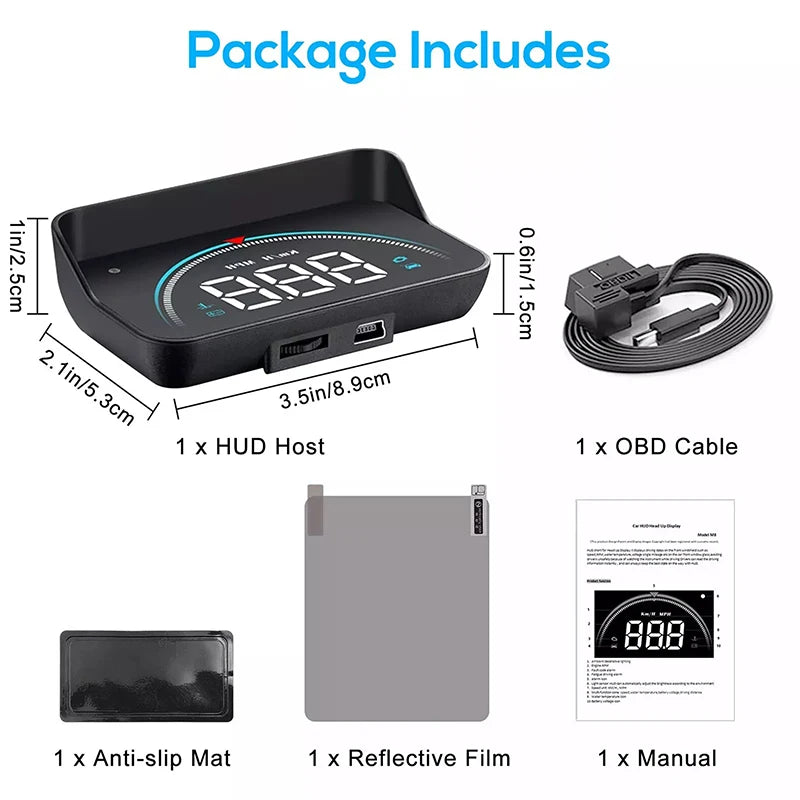 Plugwell™ Car Head-Up Display & Digital Windshield Projector