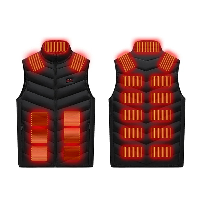 Plugwell™ 21-Zone Heated Vest | USB Graphene Electric Heating Jacket for Men & Women
