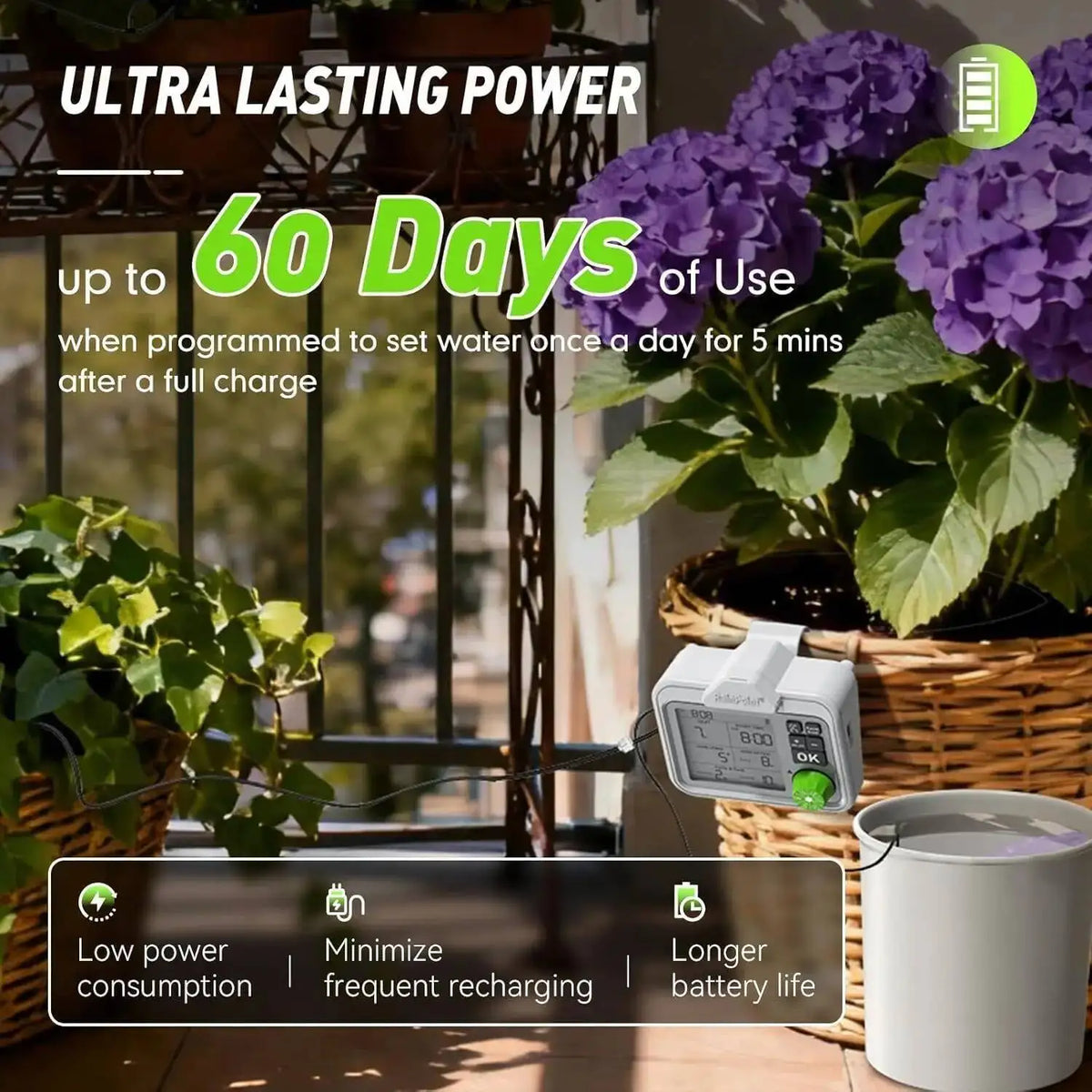 Système d'arrosage et goutte-à-goutte électronique programmable pour plantes Plugwell™