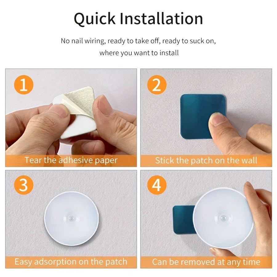 Plugwell™ Kabelloses LED-Nachtlicht mit Bewegungssensor & Magnetleuchte