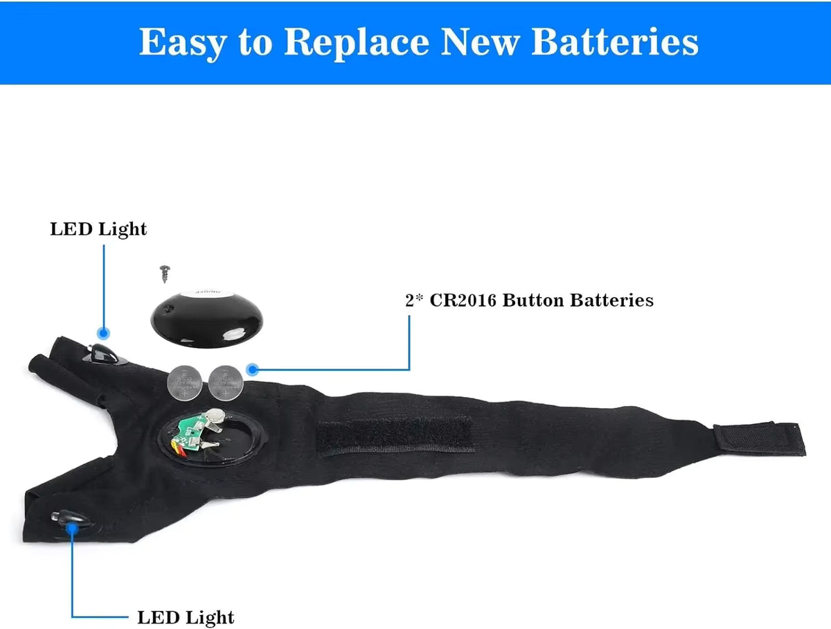 Gants de travail et de pêche mains libres avec lampe de poche LED Plugwell™