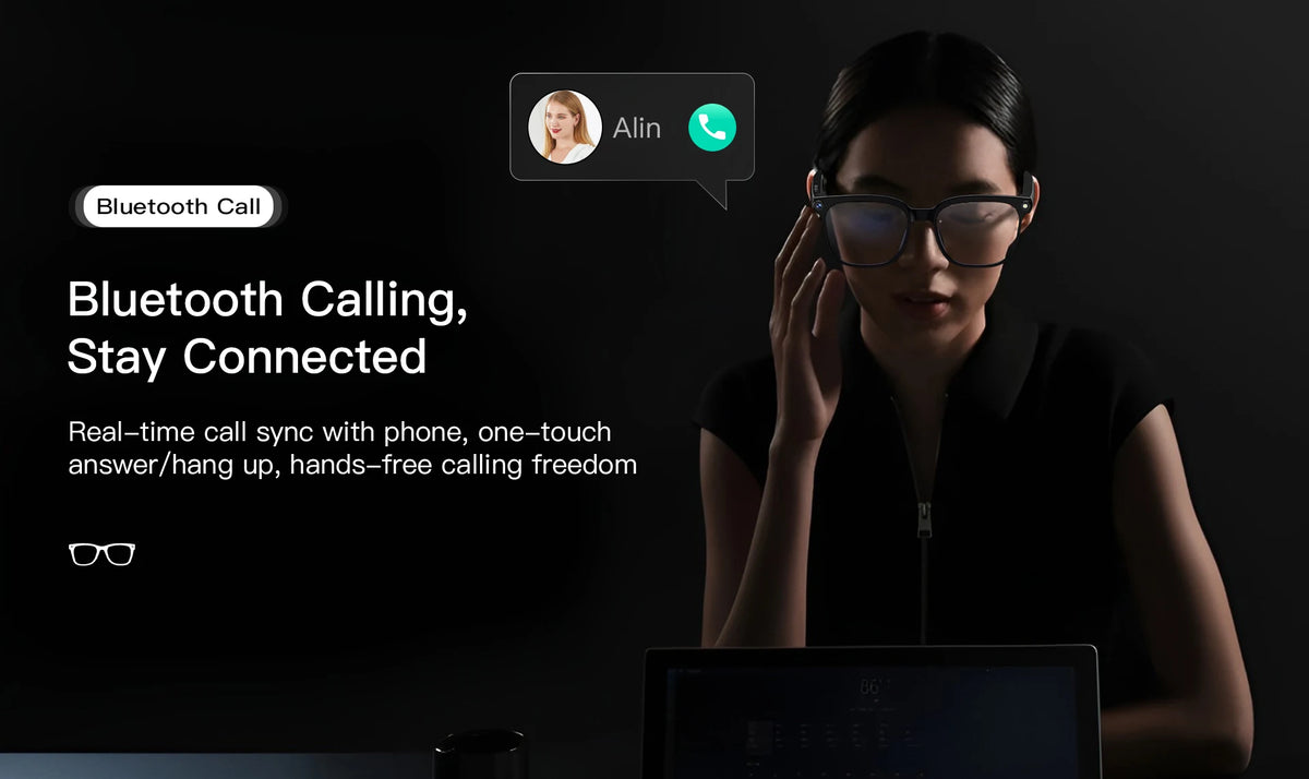 Plugwell™ 4K AI Smart Glasses with 8MP Camera & ChatGPT Translation