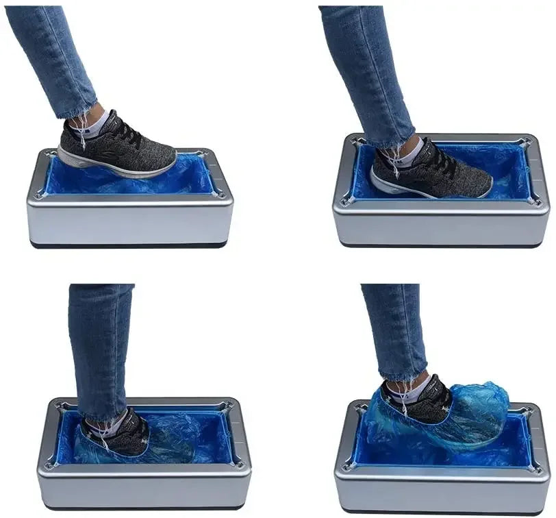Plugwell™ Automatic Hands-Free Shoe Cover Dispenser & 100-Piece Set