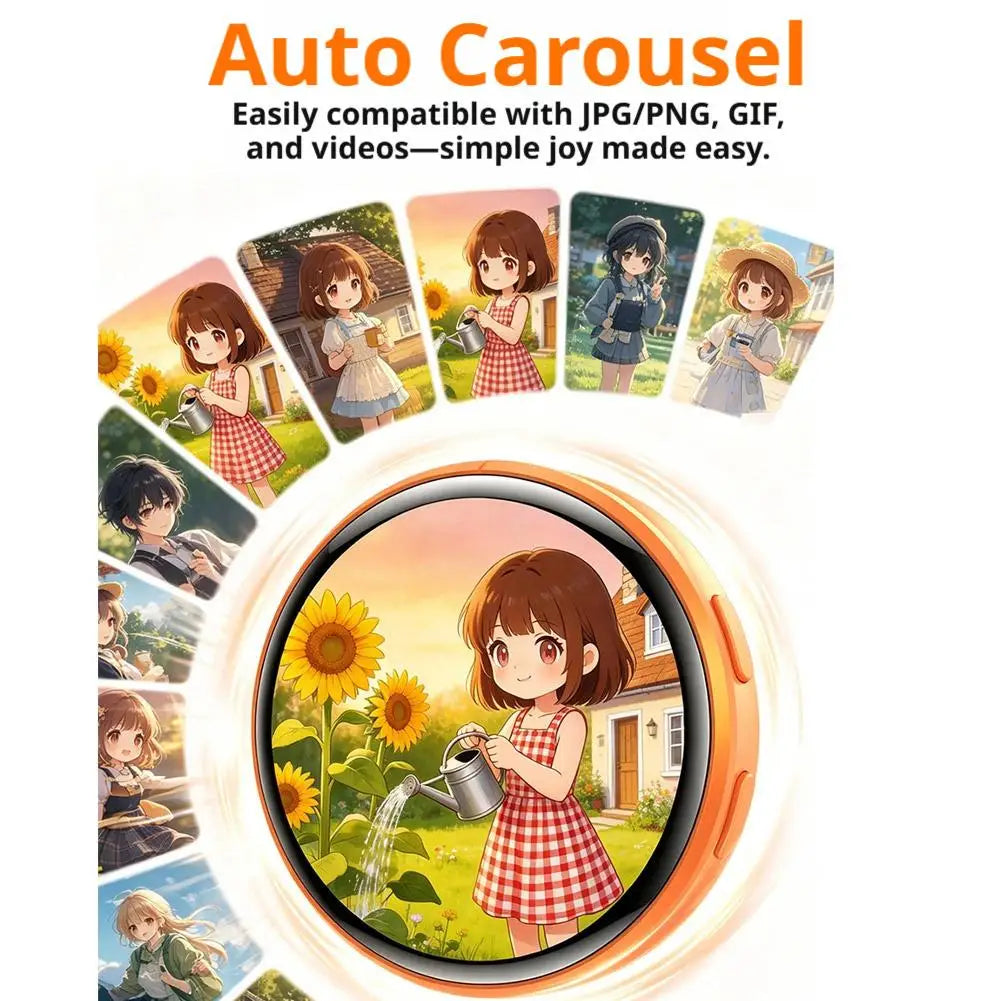 Plugwell™ Anime Digital E-Badge & Interactive Touchscreen Pin | Custom GIF & Video Wearable Display