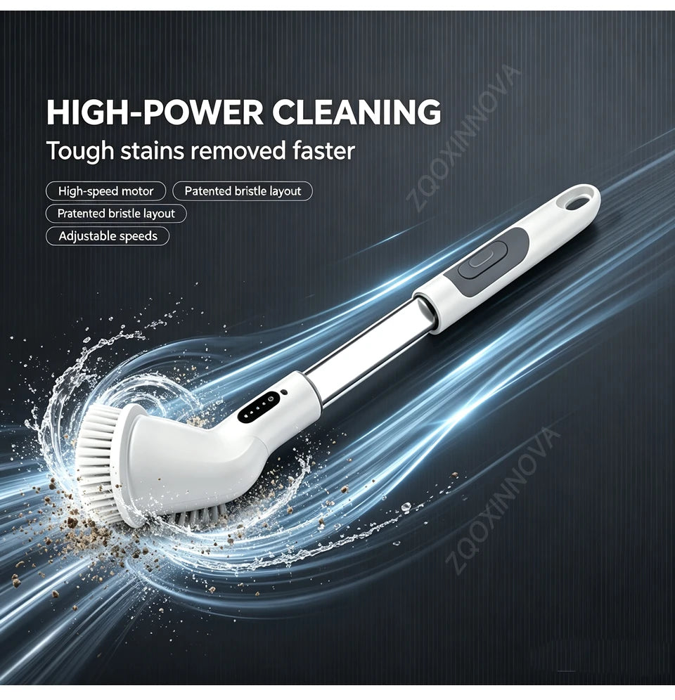 コードレス家庭用電動スピンクリーナー キッチン用具 ヘアブラシ バスルーム用ほうき トイレ用多目的クリーニングブラシ 電動モップ