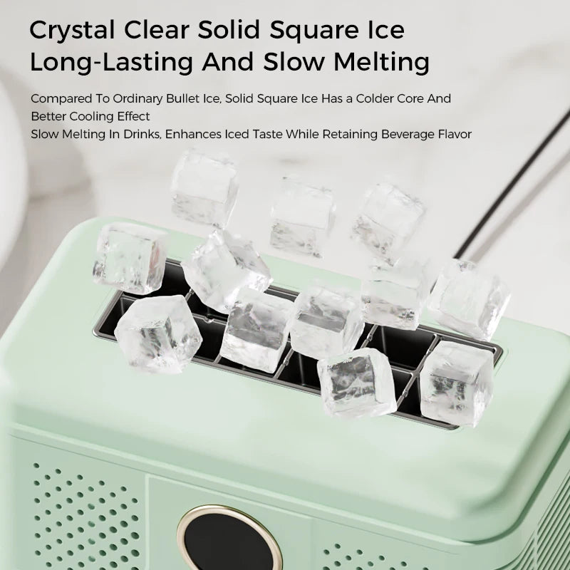 Plugwell™ Portable Mini Ice Maker | 12V/220V Compact Automatic Ice Cube Machine for Car, Camping & Home