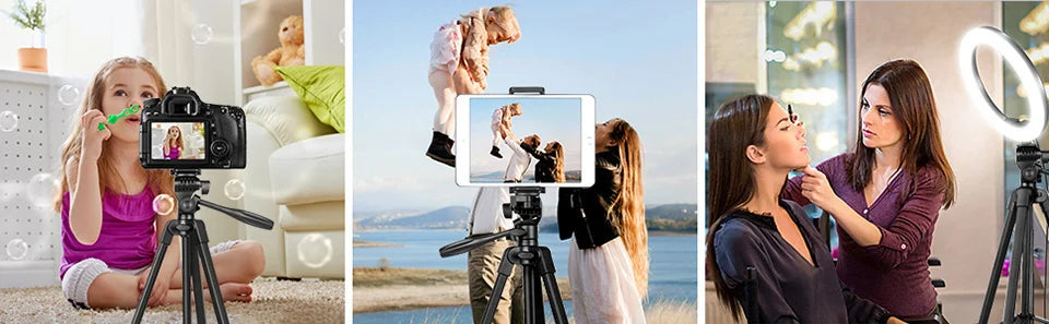 Universal Phone Extendable Tripod DSLR Camera Lightweight Photography With Bluetooth Remote Control For Mobile Phone Camera Live