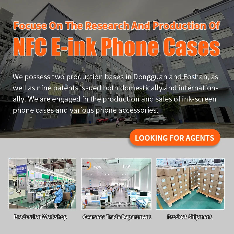 Plugwell™ NFC搭載E-Inkスクリーン iPhoneケース | iPhone用ワイヤレス画像転送スマートカバー