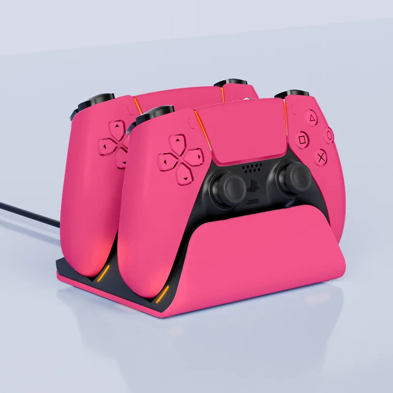 Schnelllade-Dock für PS5-Controller, kabellose Dual-Controller-Ladestation, Ladeständer-Zubehör für PlayStation 5