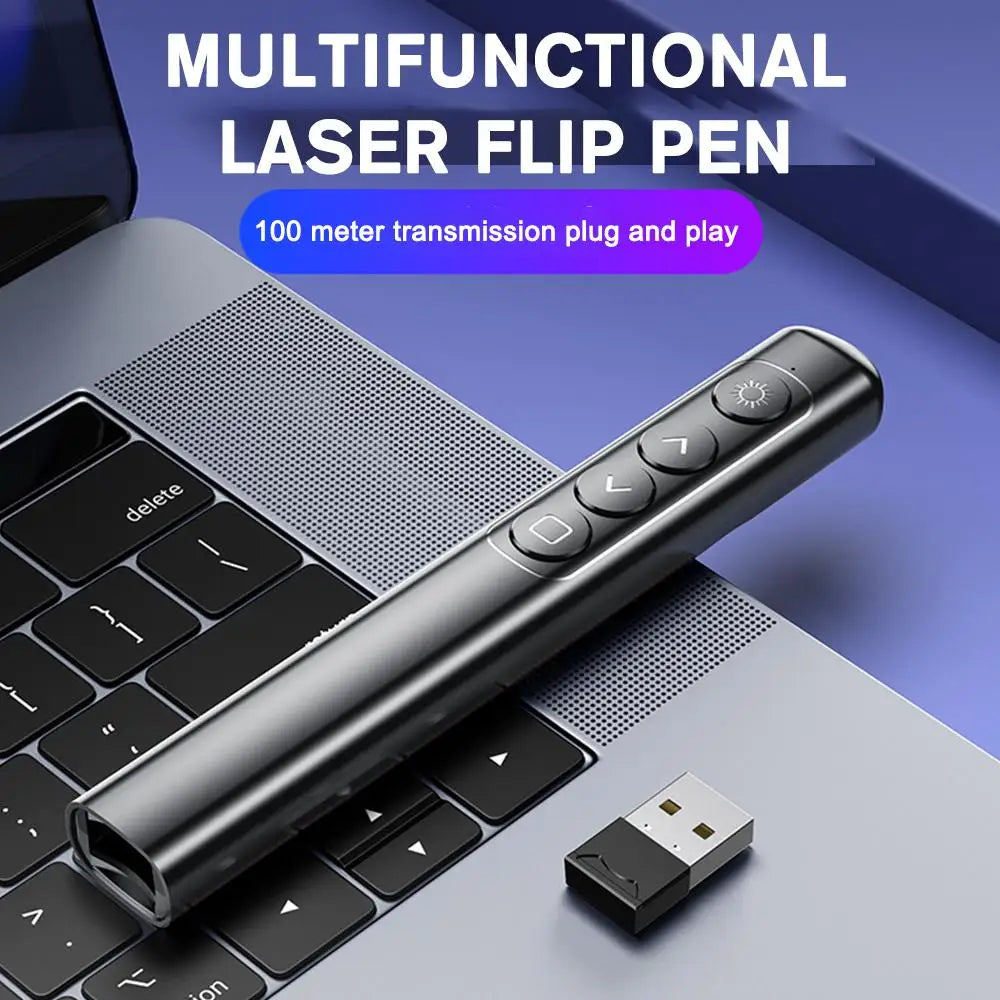 Plugwell™ Wireless Presentation Clicker & USB Laser Pointer PPT Presenter Pen