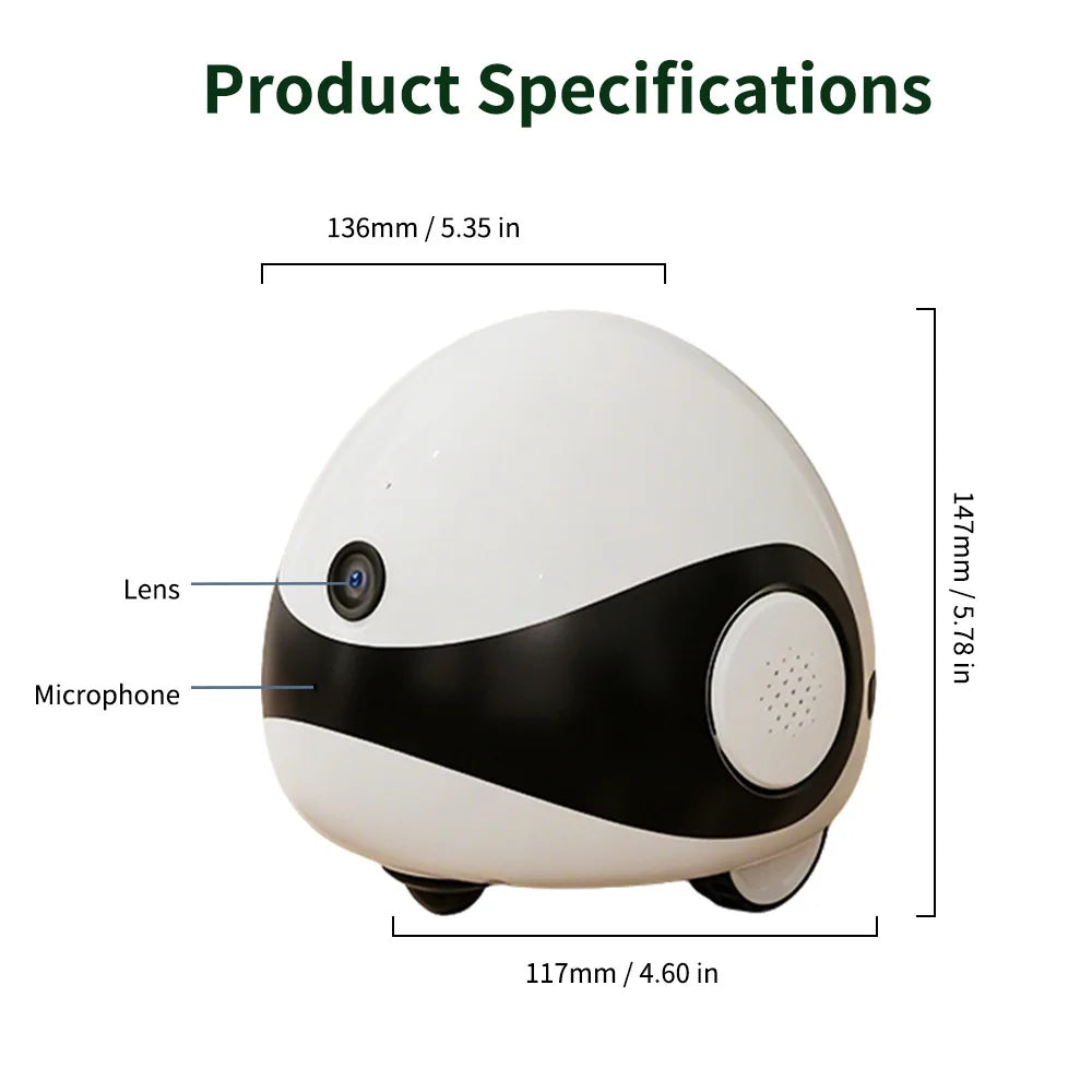 Baby WIFI 2MP Camera Robot for Dog Cat Baby 1080P Wifi 2.4G 360° Home Pet Camera Startlight Night Vision CCTV Pet Camera