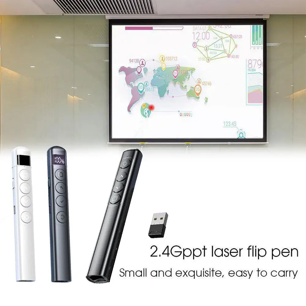 Plugwell™ Wireless Presentation Clicker & USB Laser Pointer PPT Presenter Pen