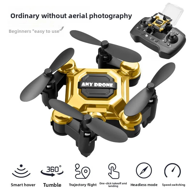 Mini-Klappdrohne, ferngesteuertes Fluggerät, Quadcopter für Luftaufnahmen, Spielzeug, klein, stoßfester Hubschrauber