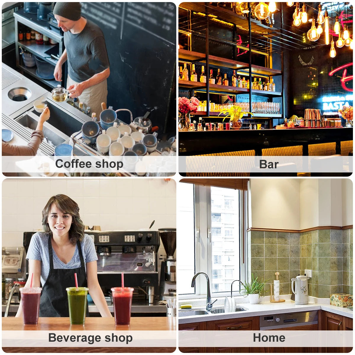 Automatischer Glasbecher-Spüler aus ABS mit hohem Druck für Küchenspüle und Wasserhahn, Glasreiniger für Bier-, Kaffee- und Milchteebecher, Barzubehör