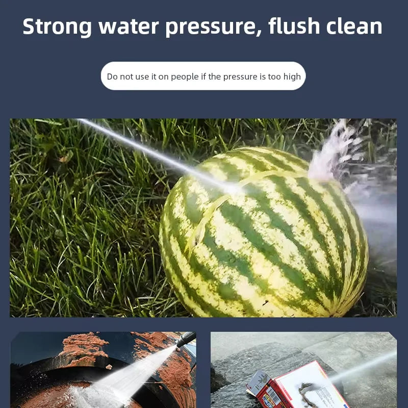 Portable High Pressure Car Washer Automatic Washing Machine Handheld Electric Washer for Car Garden Terrace Outdoor Cleaning