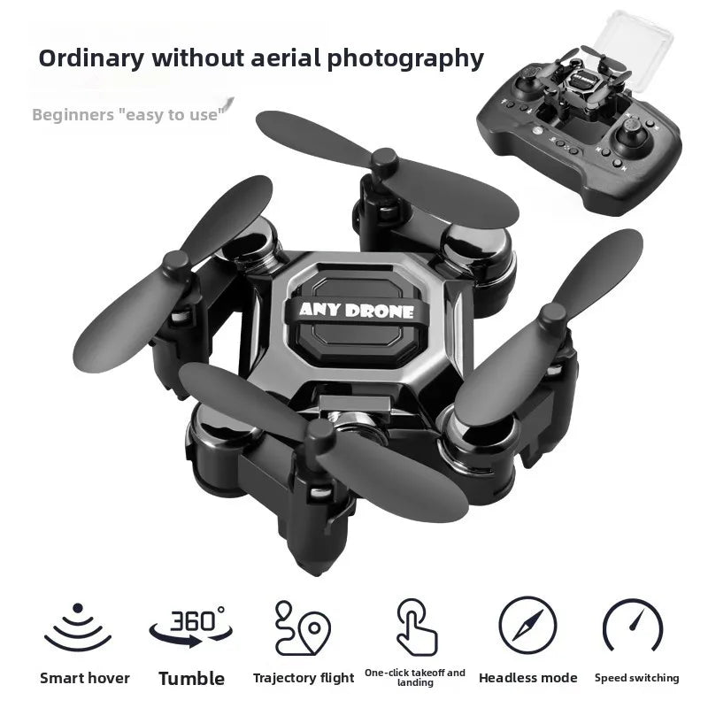 Mini-Klappdrohne, ferngesteuertes Fluggerät, Quadcopter für Luftaufnahmen, Spielzeug, klein, stoßfester Hubschrauber