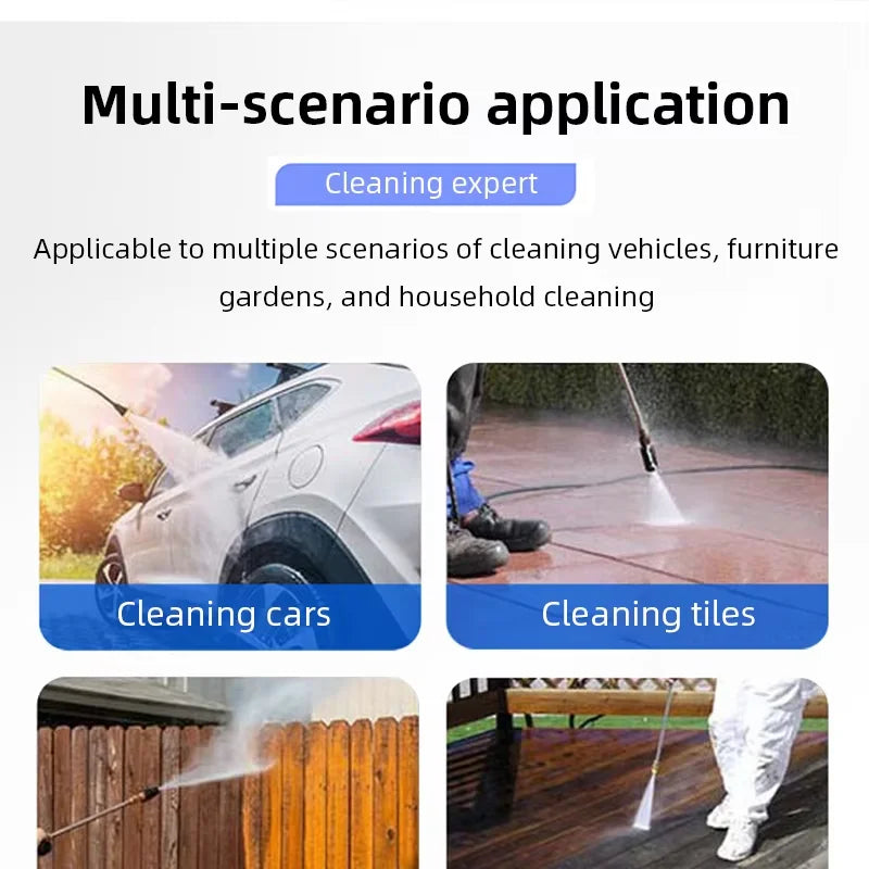 Portable High Pressure Car Washer Automatic Washing Machine Handheld Electric Washer for Car Garden Terrace Outdoor Cleaning
