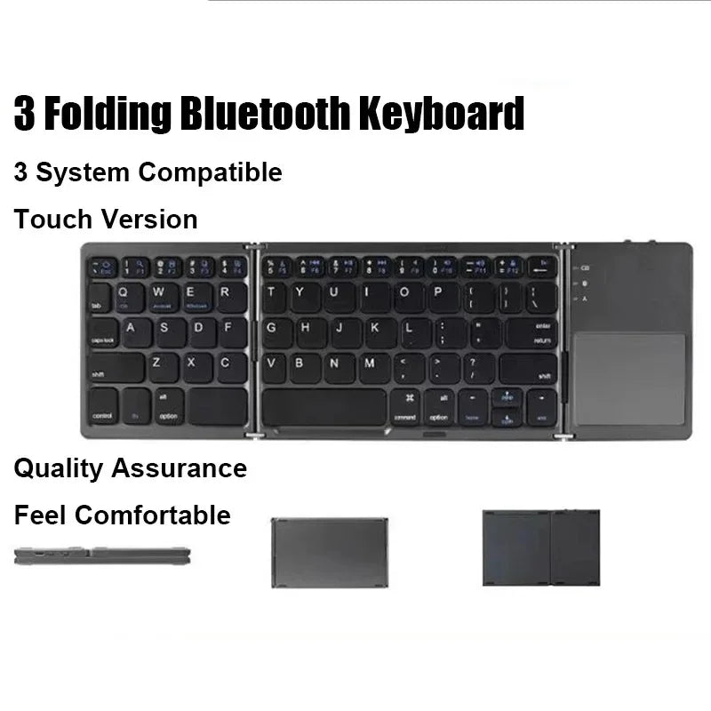 Plugwell™ Ultra-Slim Foldable Bluetooth Keyboard & Mouse Touchpad