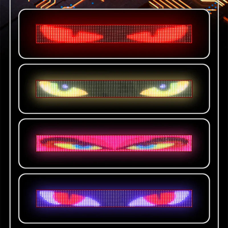 LED-Lkw-Auto-Teufelsaugen-LED-Pixel-Panel-Licht Auto-Windschutzscheibe Lkw-Auge für Bord-Windschutzscheibe 12V 24V Auto Graffiti Lauflicht