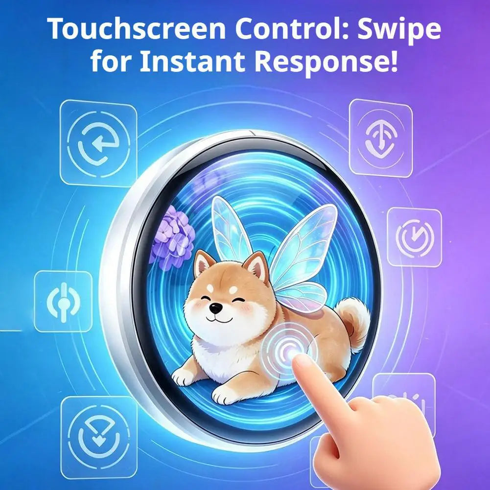 Plugwell™ Anime Digital E-Badge & Interactive Touchscreen Pin | Custom GIF & Video Wearable Display