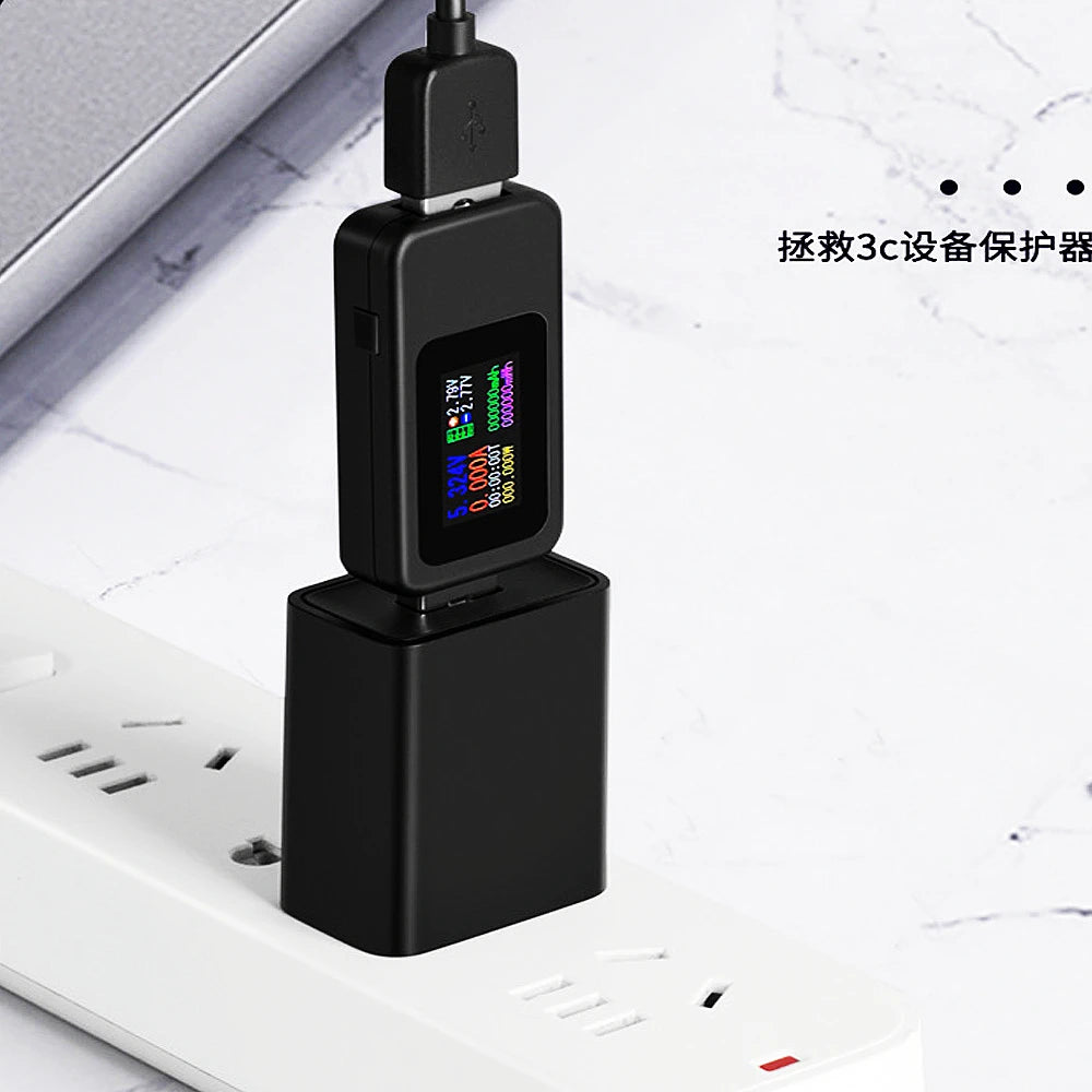 Plugwell™ 10-in-1 Digitales USB-C-Spannungs- und Strommessgerät